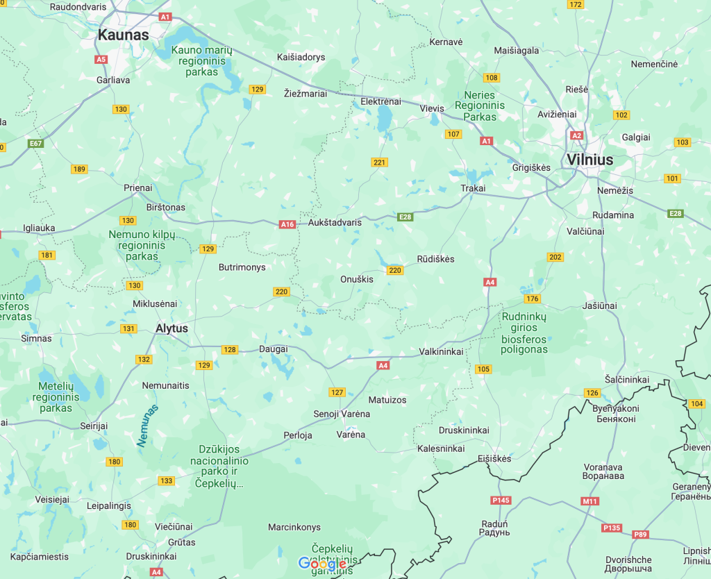 Vilnius map